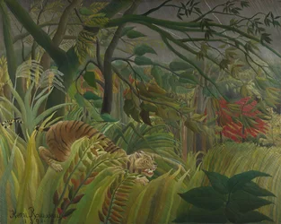 Tigris a trópusi viharban (meglepett!) 1891